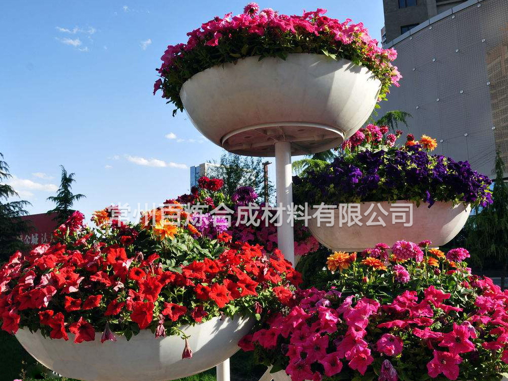 立（lì）體組合玻璃（lí）鋼花盆